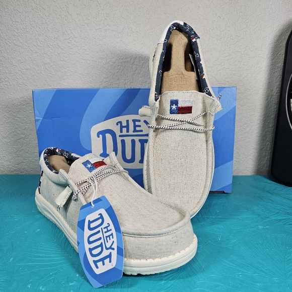 Hey Dude Wally Texas Flag Men's Size 10 - Picture 1 of 7